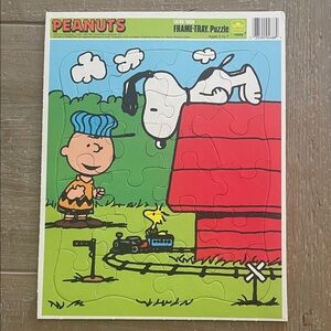 Peanuts Golden 4688B ExtraThick Frame Tray Puzzle - Vintage